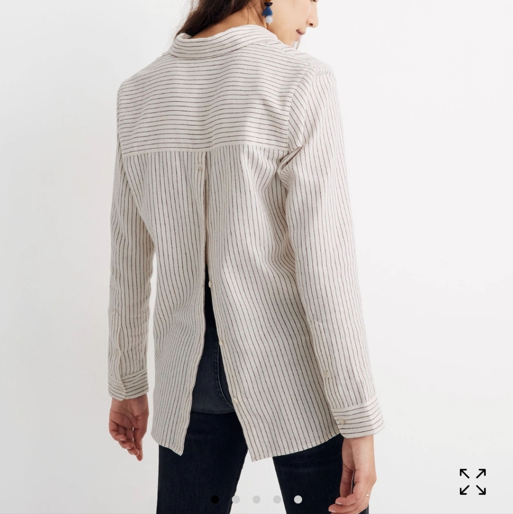 Madewell Flannel Ex Boyfriend Button Back Shirt
